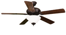  18701 - 52' 5-Blade RB Fan W/White Bowl Light Kit(2x9.5W LED 3000K)